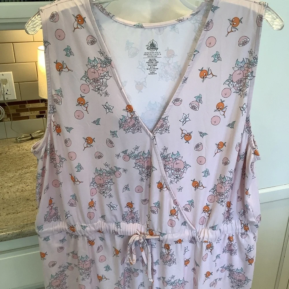 Disney Women's Pink Orange Bird Sleeveless Jumpsuit Romper - Size 1X